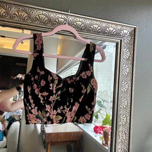 NWT Burnt Velvet Bustier Top